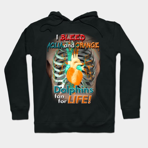 I bleed Aqua and Orange Hoodie by DisturbedShifty